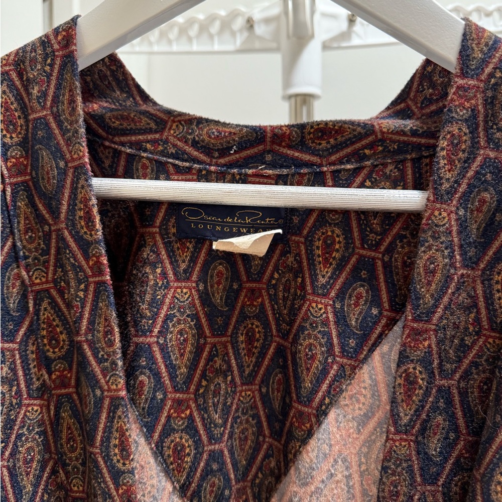 Oscar de la Renta Patterned Robe - Picture 2 of 6
